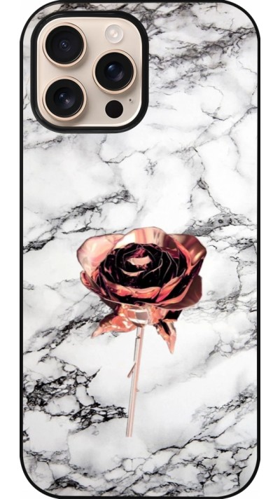 iPhone 16 Pro Max Case Hülle - Marble Rose Gold