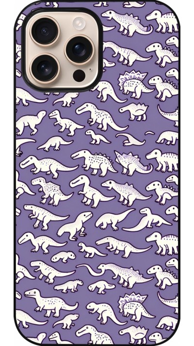 iPhone 16 Pro Max Case Hülle - Mini-Dino-Muster violett