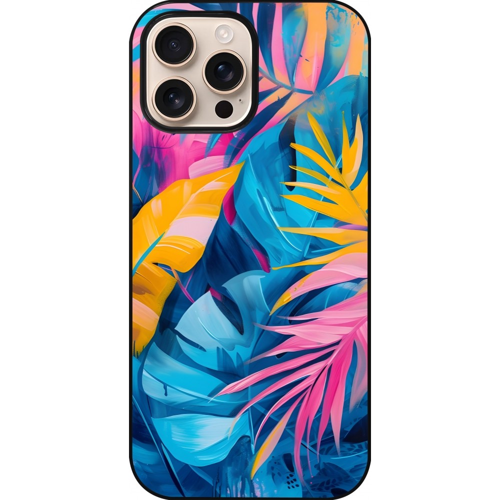 iPhone 16 Pro Max Case Hülle - Palms Blue