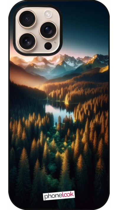 iPhone 16 Pro Max Case Hülle - Sonnenuntergang Waldsee