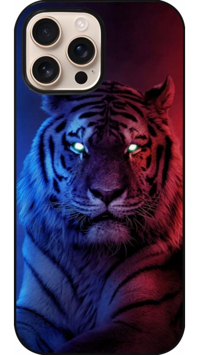 iPhone 16 Pro Max Case Hülle - Tiger Blue Red