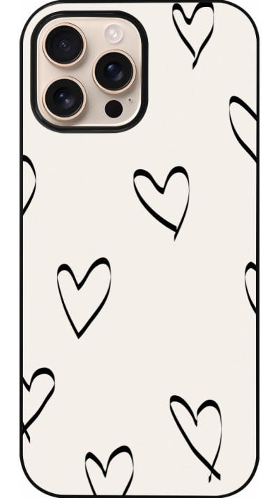 iPhone 16 Pro Max Case Hülle - Valentine 2023 minimalist hearts