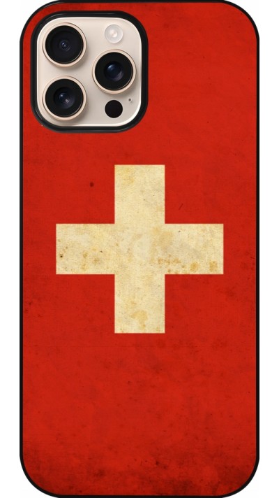 iPhone 16 Pro Max Case Hülle - Vintage Flag SWISS