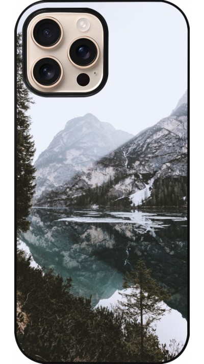 iPhone 16 Pro Max Case Hülle - Winter 22 snowy mountain and lake