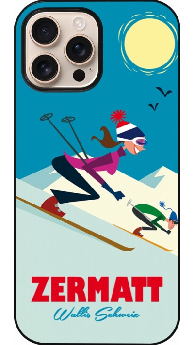 iPhone 16 Pro Max Case Hülle - Zermatt Ski Downhill