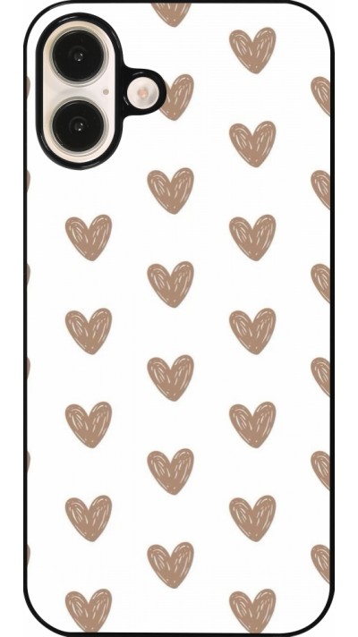 iPhone 16 Plus Case Hülle - Autumn 2024 brown hearts