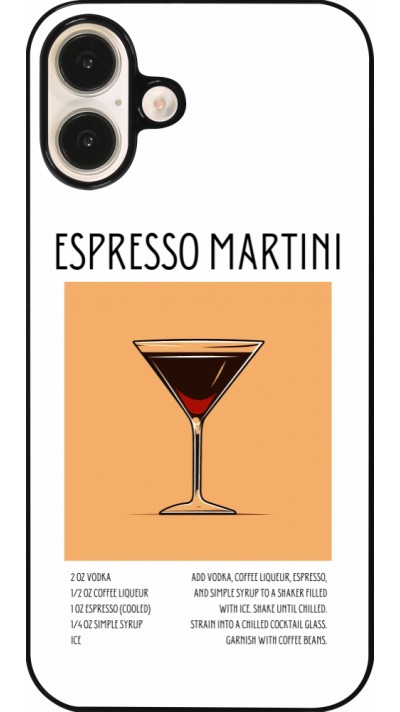 iPhone 16 Plus Case Hülle - Cocktail Rezept Espresso Martini