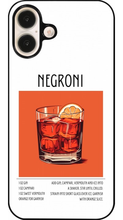 iPhone 16 Plus Case Hülle - Cocktail Rezept Negroni