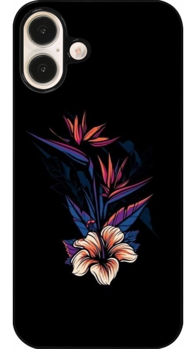 iPhone 16 Plus Case Hülle - Dark Flowers