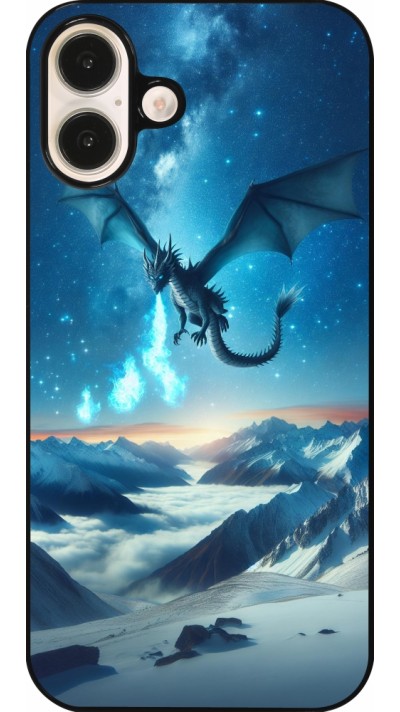 iPhone 16 Plus Case Hülle - Drache nächtliche Berg