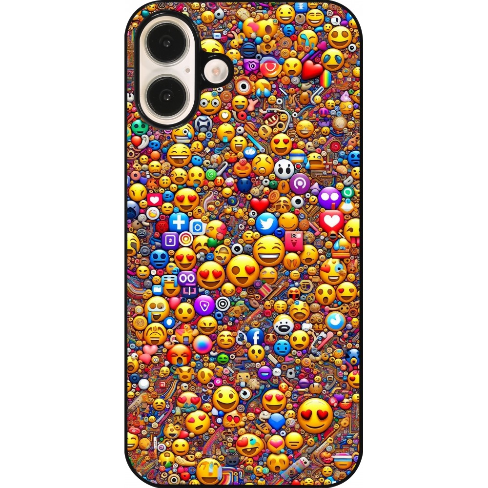 iPhone 16 Plus Case Hülle - Emoji gemischt