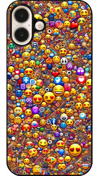 iPhone 16 Plus Case Hülle - Emoji gemischt