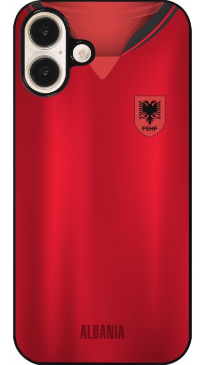 iPhone 16 Plus Case Hülle - Albanien personalisierbares Fussballtrikot