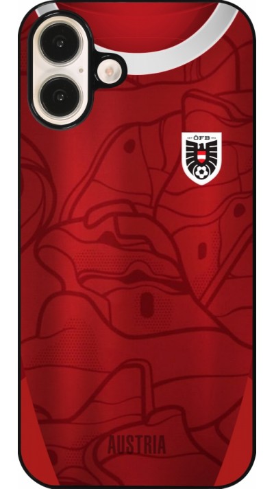 iPhone 16 Plus Case Hülle - Austria personalisierbares Fussballtrikot