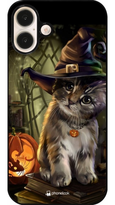 iPhone 16 Plus Case Hülle - Halloween 21 Witch cat