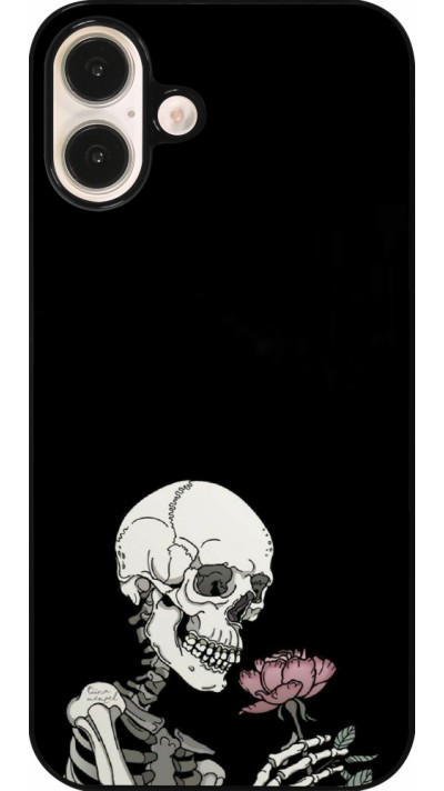 iPhone 16 Plus Case Hülle - Halloween 2023 rose and skeleton