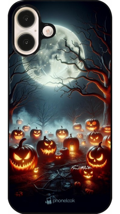 iPhone 16 Plus Case Hülle - Halloween 2024 Viele Kuerbisse