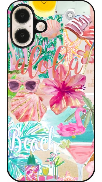 iPhone 16 Plus Case Hülle - Preppy Collage Aloha