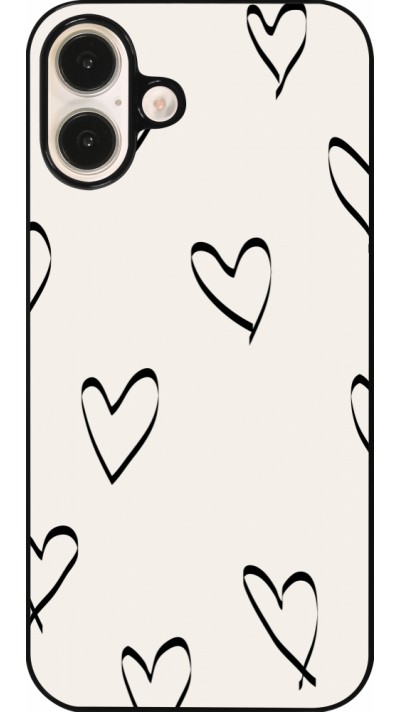 iPhone 16 Plus Case Hülle - Valentine 2023 minimalist hearts