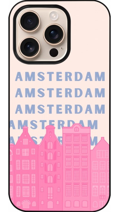 iPhone 16 Pro Case Hülle - Amsterdam Pink Print