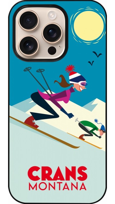 iPhone 16 Pro Case Hülle - Crans-Montana Ski Downhill