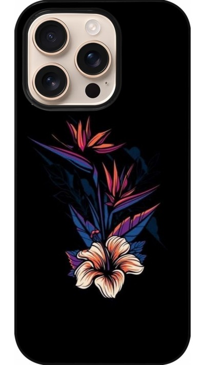 iPhone 16 Pro Case Hülle - Dark Flowers