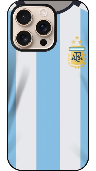 iPhone 16 Pro Case Hülle - Argentinien 2022 personalisierbares Fussballtrikot