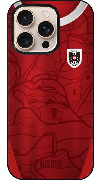 iPhone 16 Pro Case Hülle - Austria personalisierbares Fussballtrikot