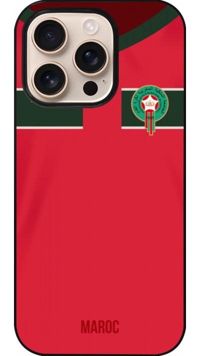 iPhone 16 Pro Case Hülle - Marokko 2022 personalisierbares Fussballtrikot