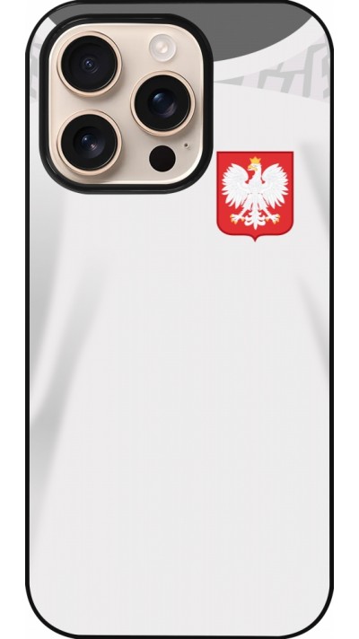 iPhone 16 Pro Case Hülle - Polen 2022 personalisierbares Fussballtrikot