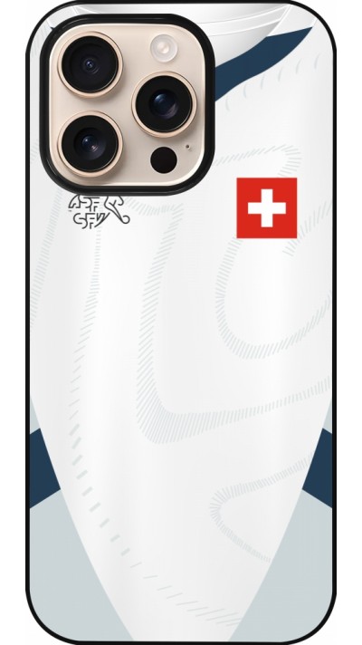 iPhone 16 Pro Case Hülle - Schweiz Away personalisierbares Fussballtrikot