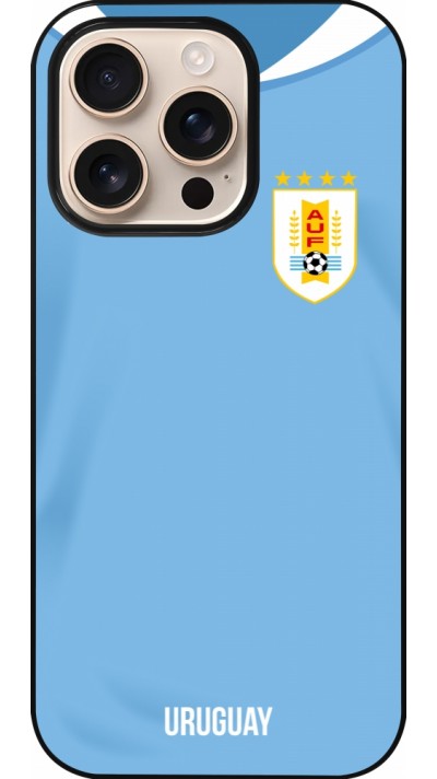 iPhone 16 Pro Case Hülle - Uruguay 2022 personalisierbares Fussballtrikot