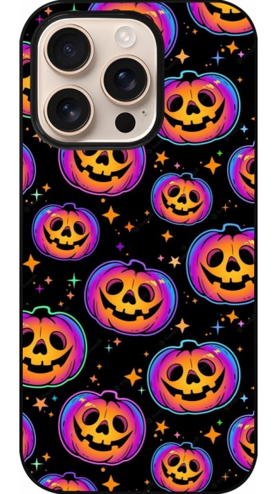 iPhone 16 Pro Case Hülle - Halloween 2024 rainbow pumpkins