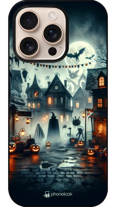 iPhone 16 Pro Case Hülle - Halloween Spukstadt