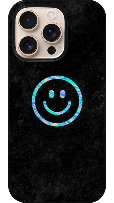 iPhone 16 Pro Case Hülle - Happy smiley irisirt