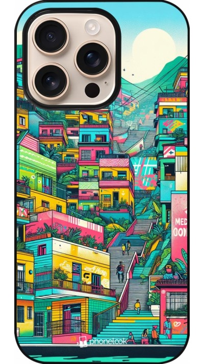 iPhone 16 Pro Case Hülle - Medellin Comuna 13 Kunst