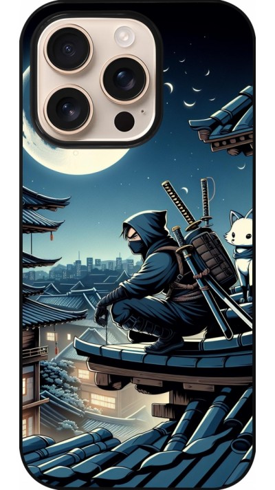 iPhone 16 Pro Case Hülle - Ninja unter dem Mond