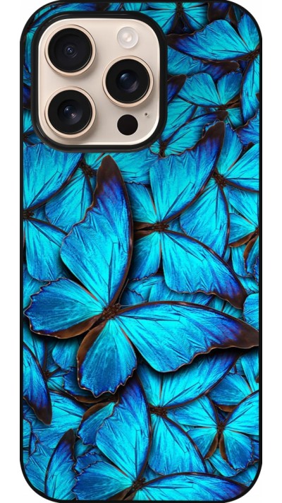 iPhone 16 Pro Case Hülle - Papillon bleu