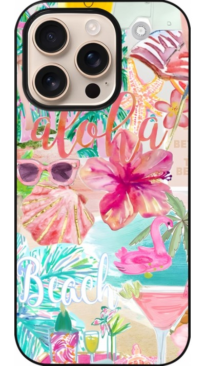 iPhone 16 Pro Case Hülle - Preppy Collage Aloha