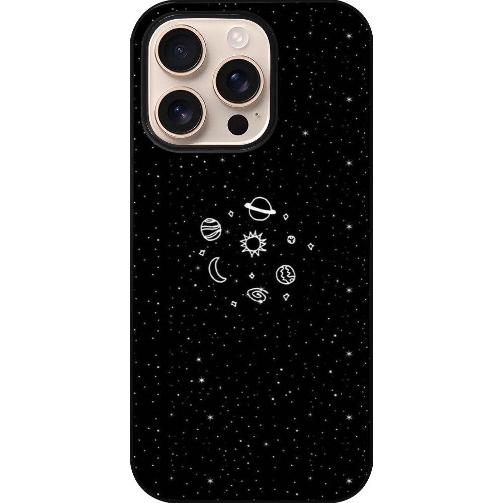 iPhone 16 Pro Case Hülle - Space Doodle