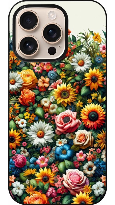 iPhone 16 Pro Case Hülle - Sommer Blumenmuster