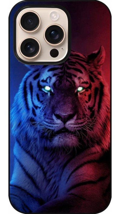 iPhone 16 Pro Case Hülle - Tiger Blue Red