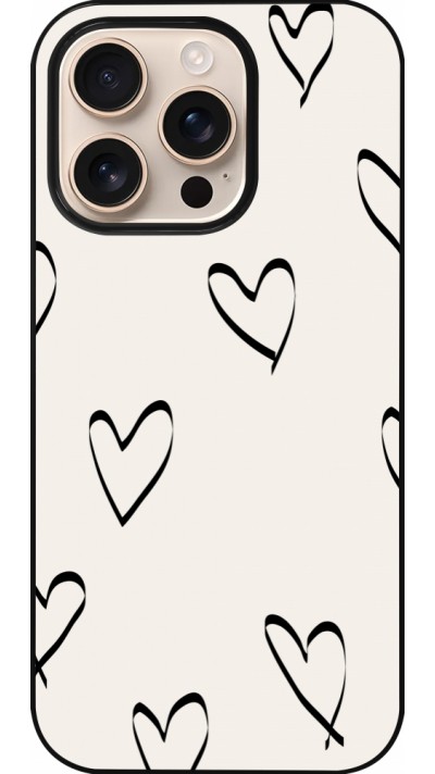 iPhone 16 Pro Case Hülle - Valentine 2023 minimalist hearts