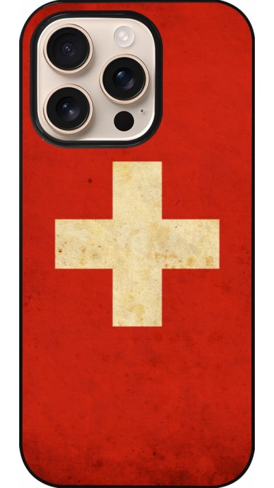 iPhone 16 Pro Case Hülle - Vintage Flag SWISS