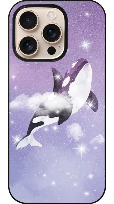 iPhone 16 Pro Case Hülle - Whale in sparking stars