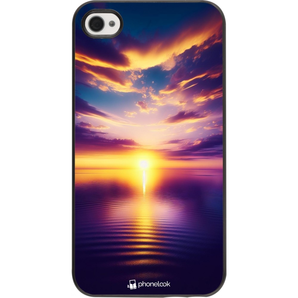 iPhone 4/4s Case Hülle - Sonnenuntergang gelb violett
