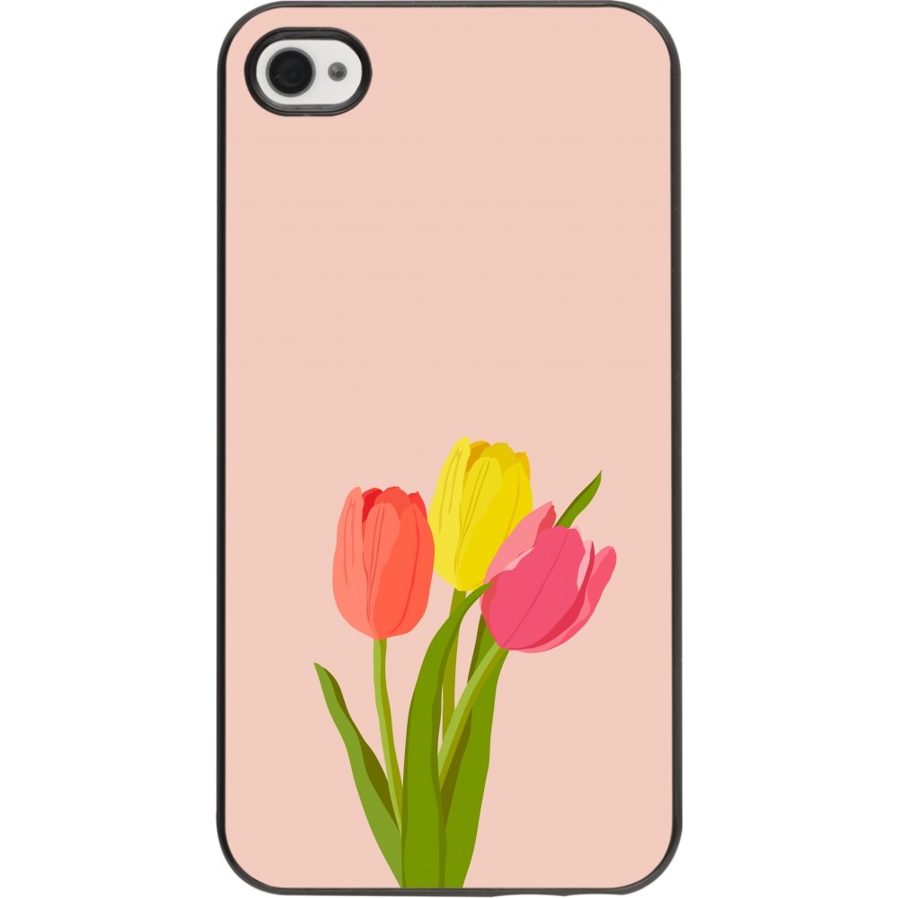 iPhone 4/4s Case Hülle - Spring 23 tulip trio