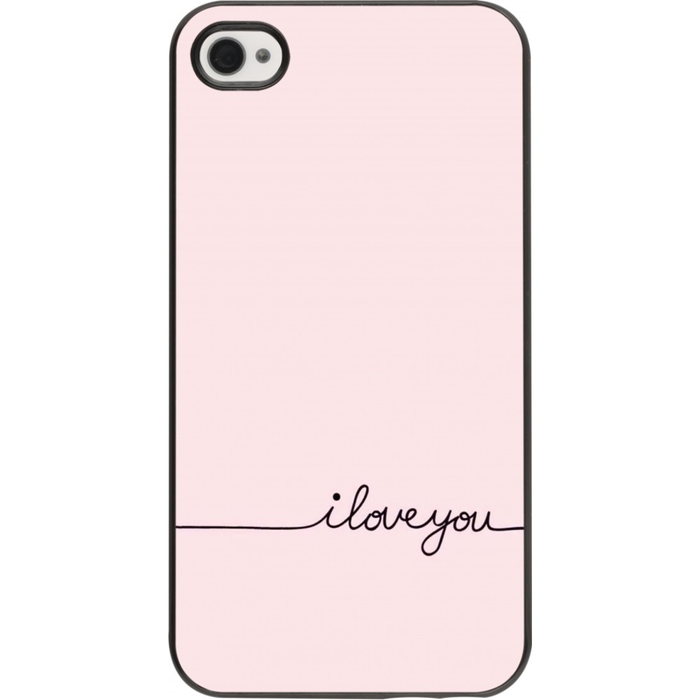 iPhone 4/4s Case Hülle - Valentine 2023 i love you writing