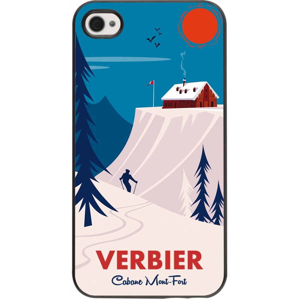 iPhone 4/4s Case Hülle - Verbier Cabane Mont-Fort