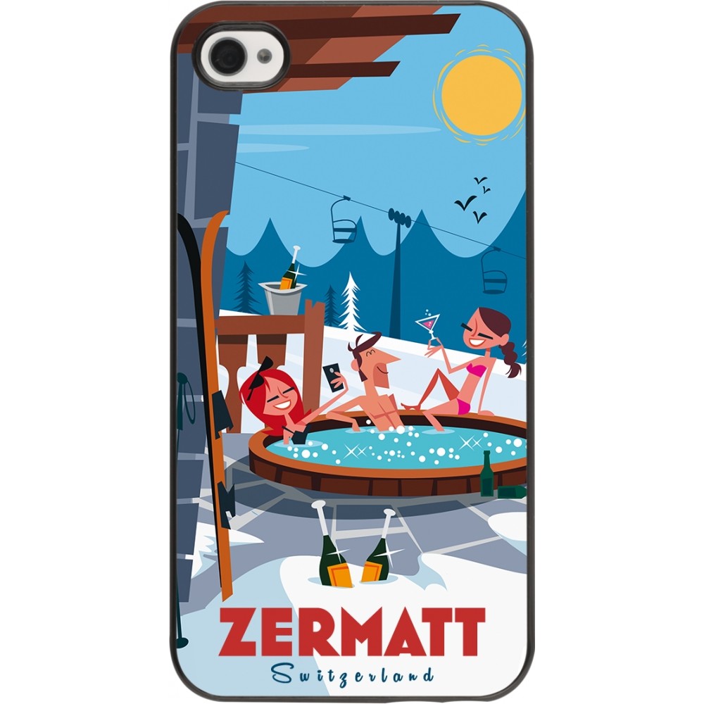 iPhone 4/4s Case Hülle - Zermatt Mountain Jacuzzi